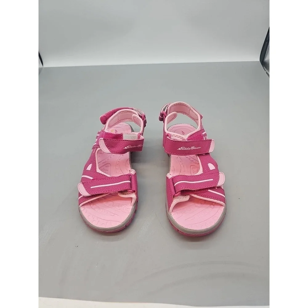 Eddie Bauer girls sandals 4‎ Pink Hook Loop